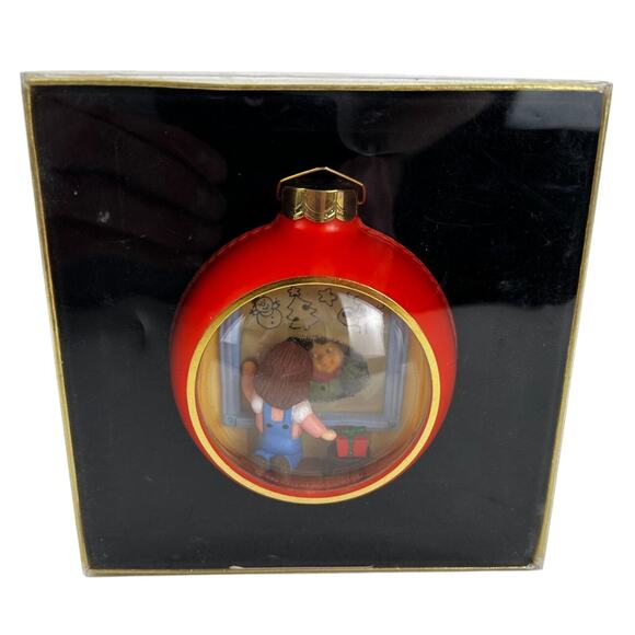 Hallmark Ornament Tree-Trimmer Collection Looking in Window 1970s Original Box - Picture 4 of 5